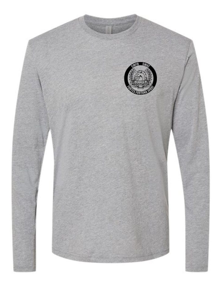CMPD Negotiator Alternate Logo Next Level Tri-blend Long Sleeve Tee